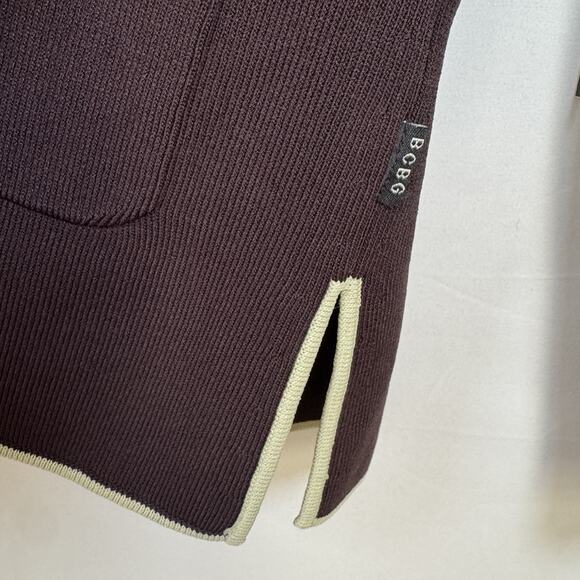 BCBG MaxAzria Women’s L Slinky Knit Cardigan Sweater Brown Lime Luxe Neutral NWT - Picture 8 of 13